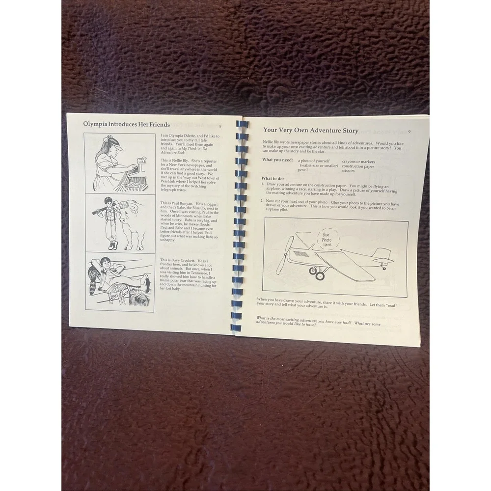 Olympia Odette Presents My Think 'n' Do‎ Adventure Book 1990 Spiral Bound New